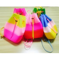 Rainbow Silicone shoulder bag, Woman beach bag,